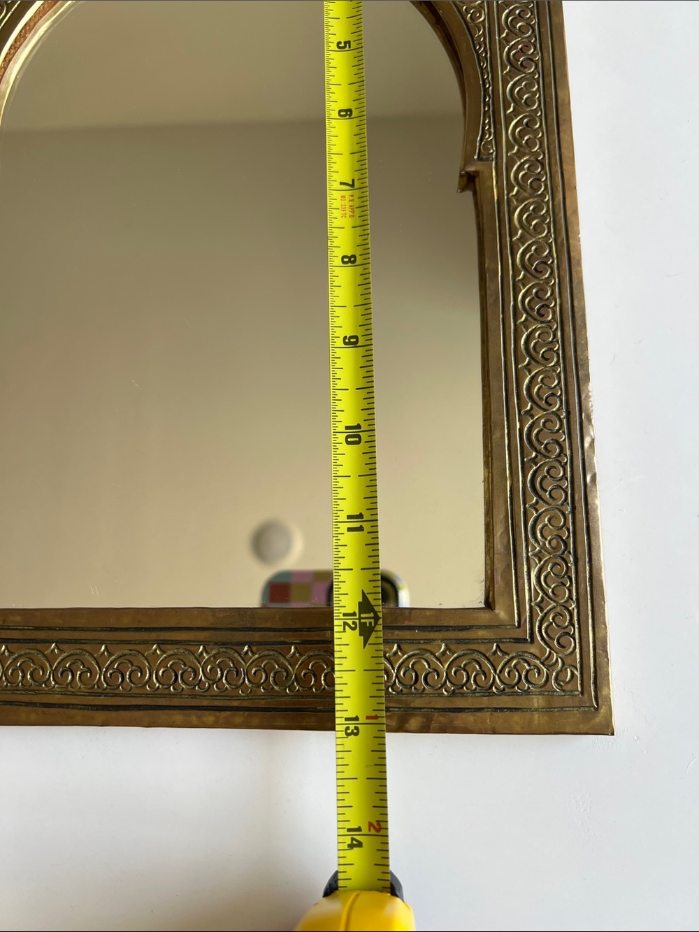 Moroccan Brass Accent Mirror Decor - Picture 11 of 14